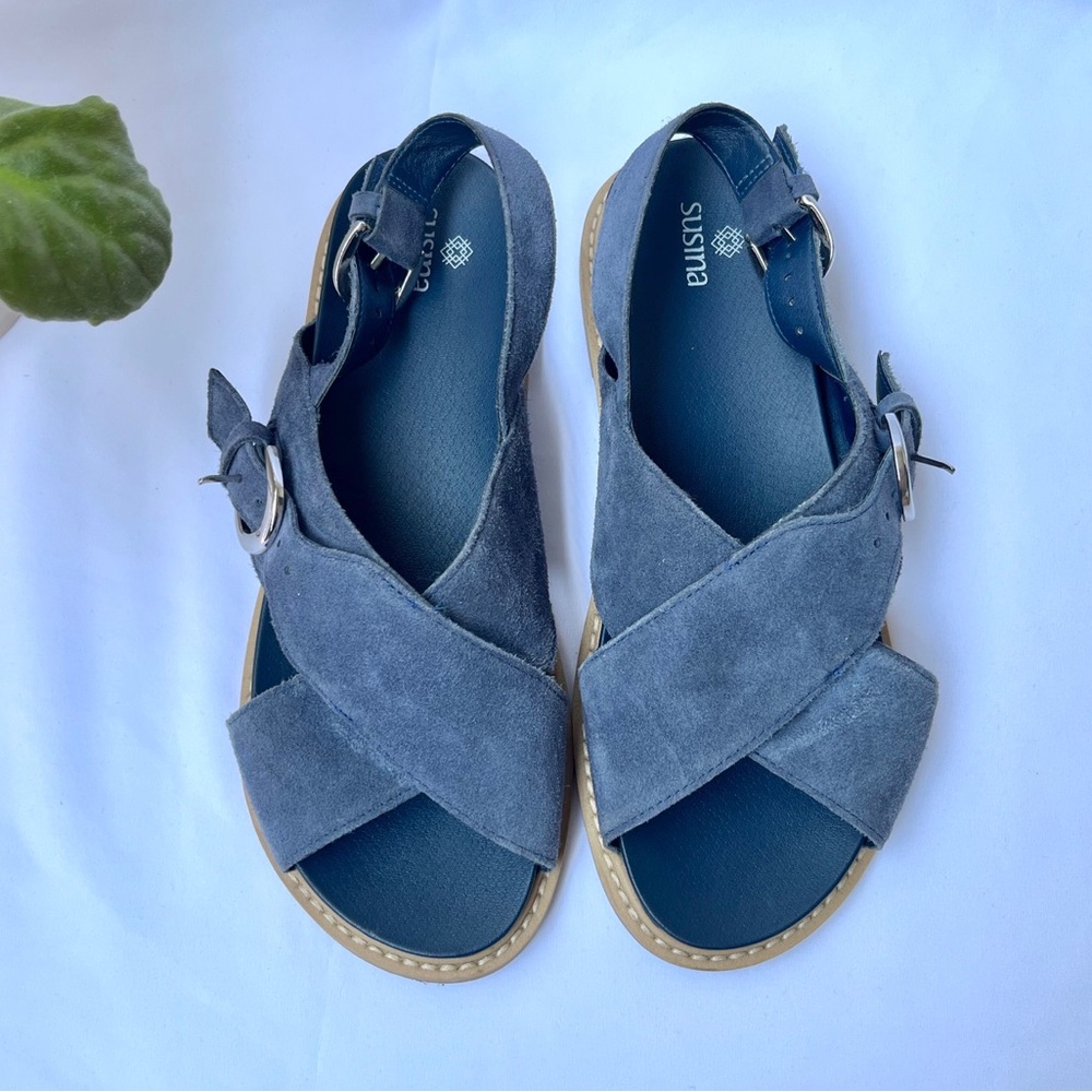Susina | Suede Cross-Strap Sandals